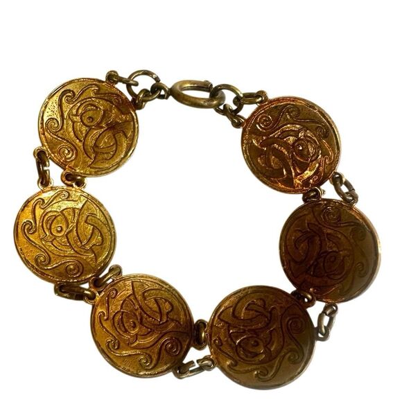 Vintage Cloisonné Enamel Link Bracelet - Picture 6 of 9